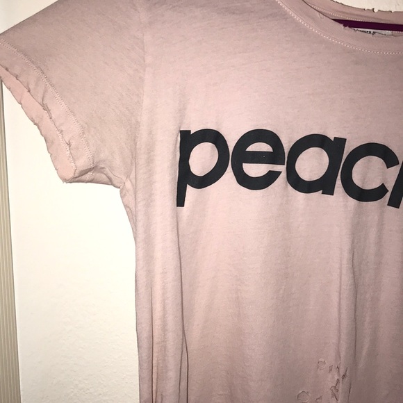 Peachy Distressed Tee - Picture 2 of 5